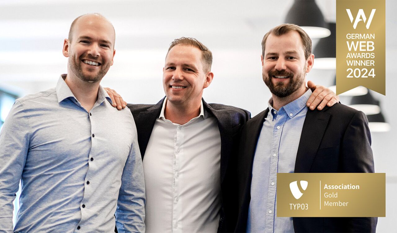 Die 3 Geschäftsführer der TYPO3 Agentur Homepage Helden
