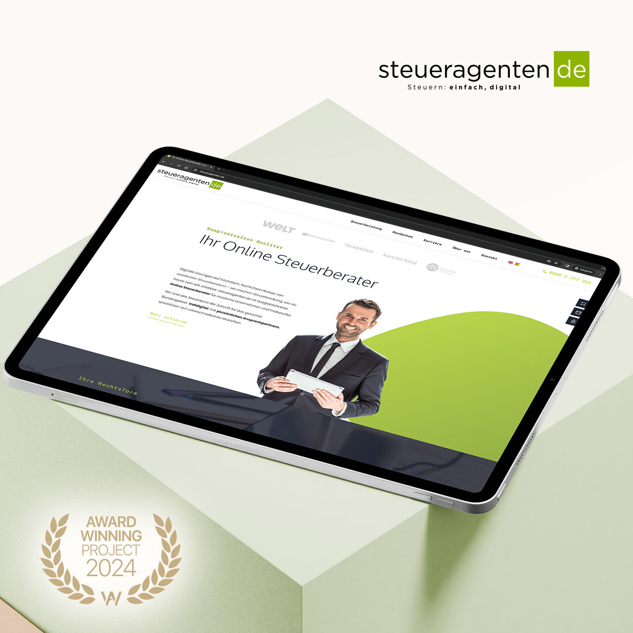 TYPO3 Referenz / Case Steueragenten Online Steuerberater